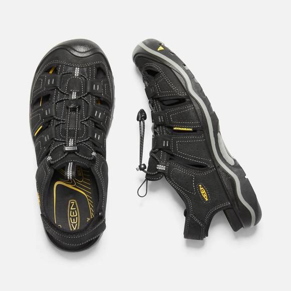NEW KEEN men's rialto fisherman sandal in black - Picture 3 of 4